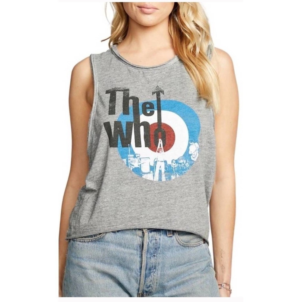 NEW CHASER The Who Target Tank Top in‎ Streaky Grey M-Rock Band Festival